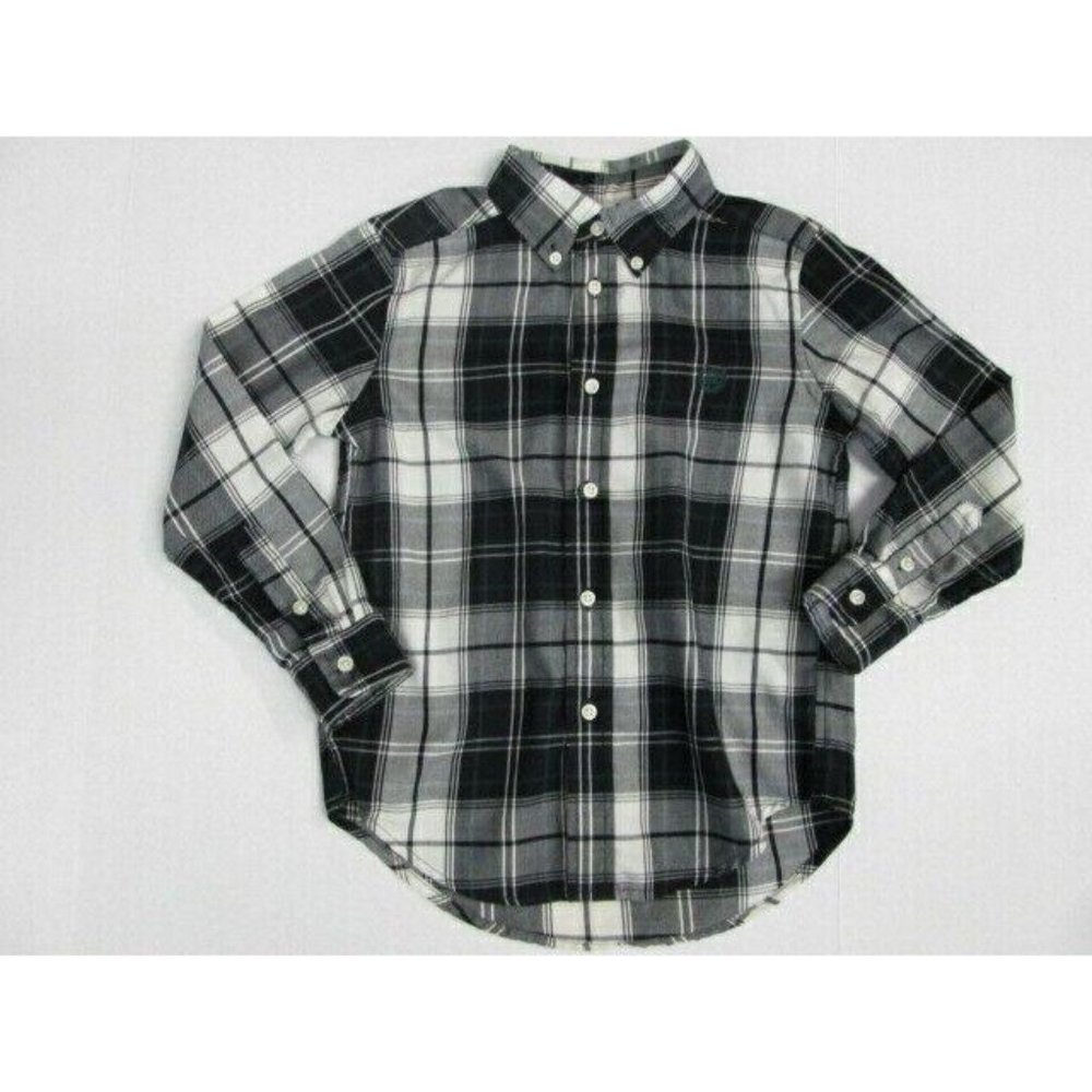 Chaps long sleeve button collar plaid shirt SIZE 6